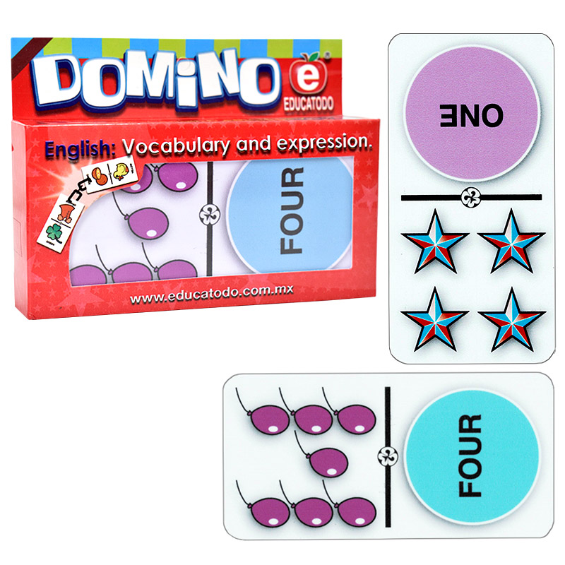 dominó number association inglés tienda